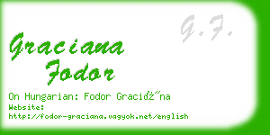 graciana fodor business card